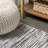 Loom Modern Strie' Gray/Black Rug-404448136