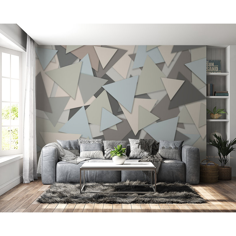 Papier peint géométrique Karina, L 154 po x L 110 po