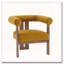 Fauteuil d'appoint rembourré en velours-1994665494