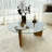 Modern Coffee Table with 100% Tempered Glass Top & 100% Pine Solid Wood Frame, 29.5 x 13.8 x 29.5 inches | Elegant Oak & Transparent Finish | Perfect for Living Room, Stylish Design & Durable Construction-198439041-198439039