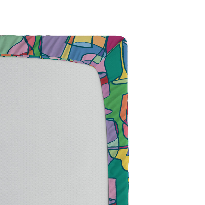 Microfiber Abstract Fitted Sheet, Queen Fitted Sheet
