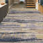 Hand Knotted Abstract Area Rug in Silver/Sand/Navy