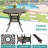 World Menagerie 5-Piece Outdoor Furniture Dining Set, All Weather Cast Aluminum Conversation Set With 4 Chairs And 35.4" Round Table, 2" Umbrella Hole For Patio Garden Deck, Lattice Weave Design-1696866055