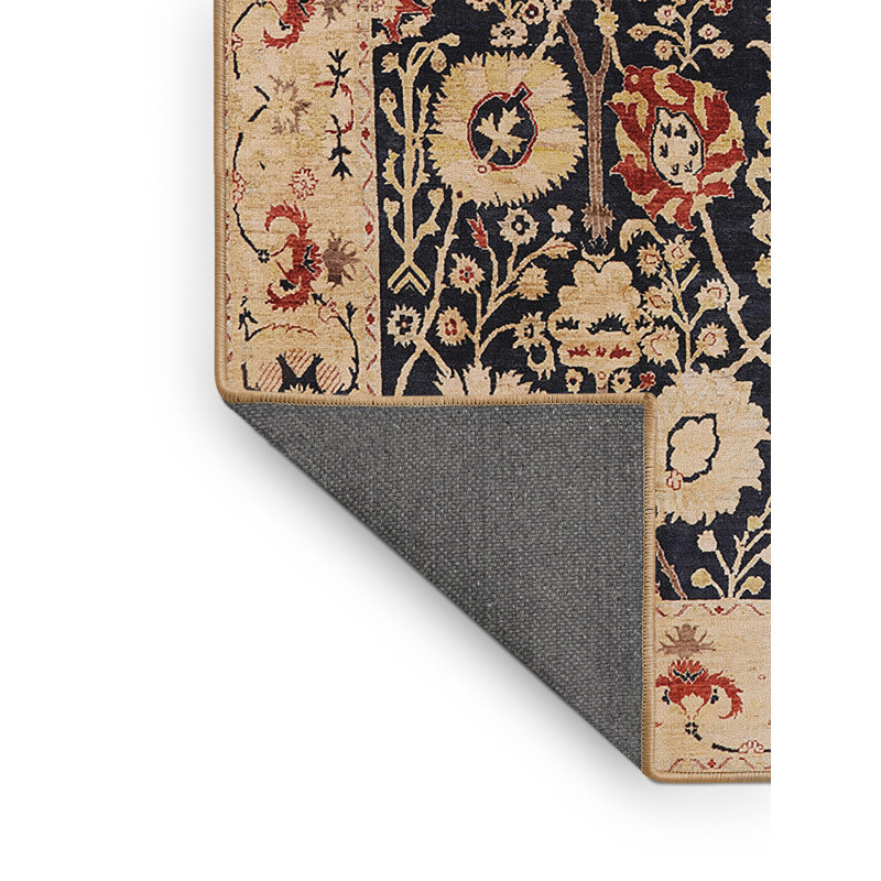 Tapis oriental beige / noir Terkel, Rectangle 8 pi x 10 pi