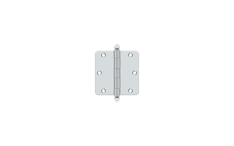 Steel Hinge, Polished Chrome