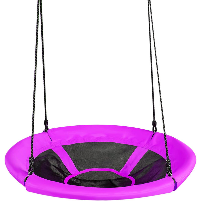 COSTWAY Metal Swing Set with 1 Swing(s), Purple