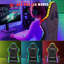 Reclining Gaming Chair with LED Lights and Headrest-1284024107