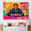 Ensemble de salon Popart Bitcoin Leonardo Dicaprio - loup de Wall Street-107183220-107183226