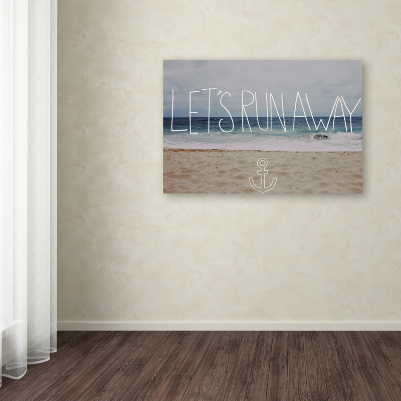 « commençons par le sea » par leah flores, impression sur toile tendue, H 30 po x l 47 po x P 2 po
