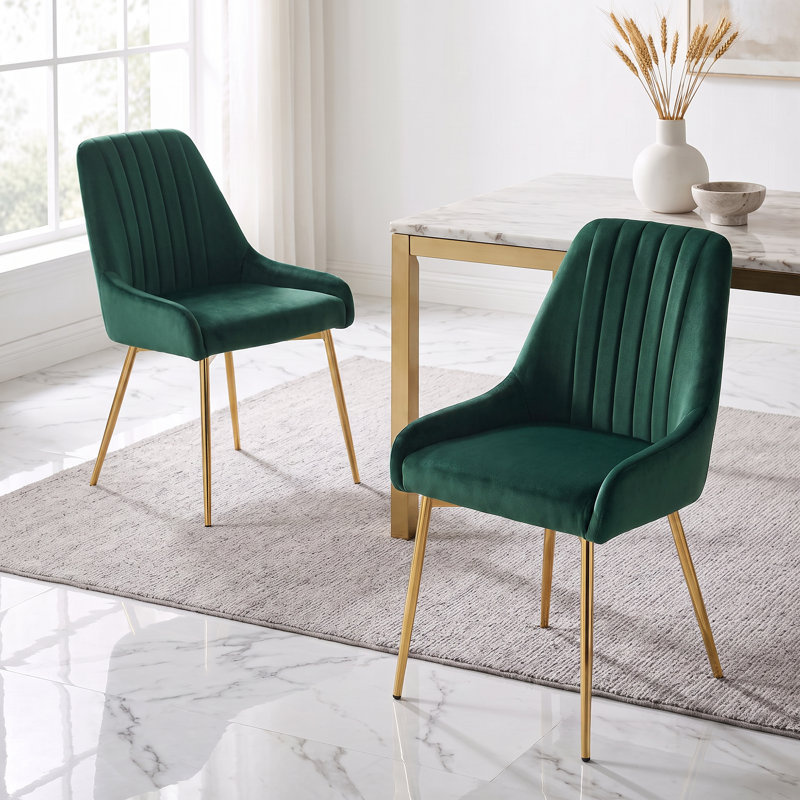 Chaise de salle à manger Maulsby, Vert, 2