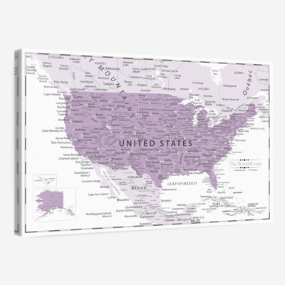 Purple Push Pin USA Milstead
