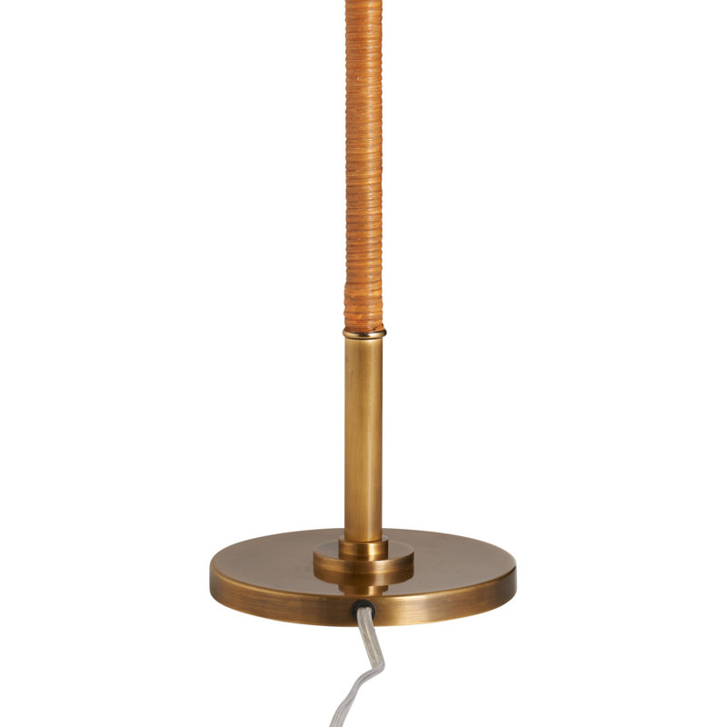 Amelia Rattan Lamp - Aged Brass, Antique Brass/Brown