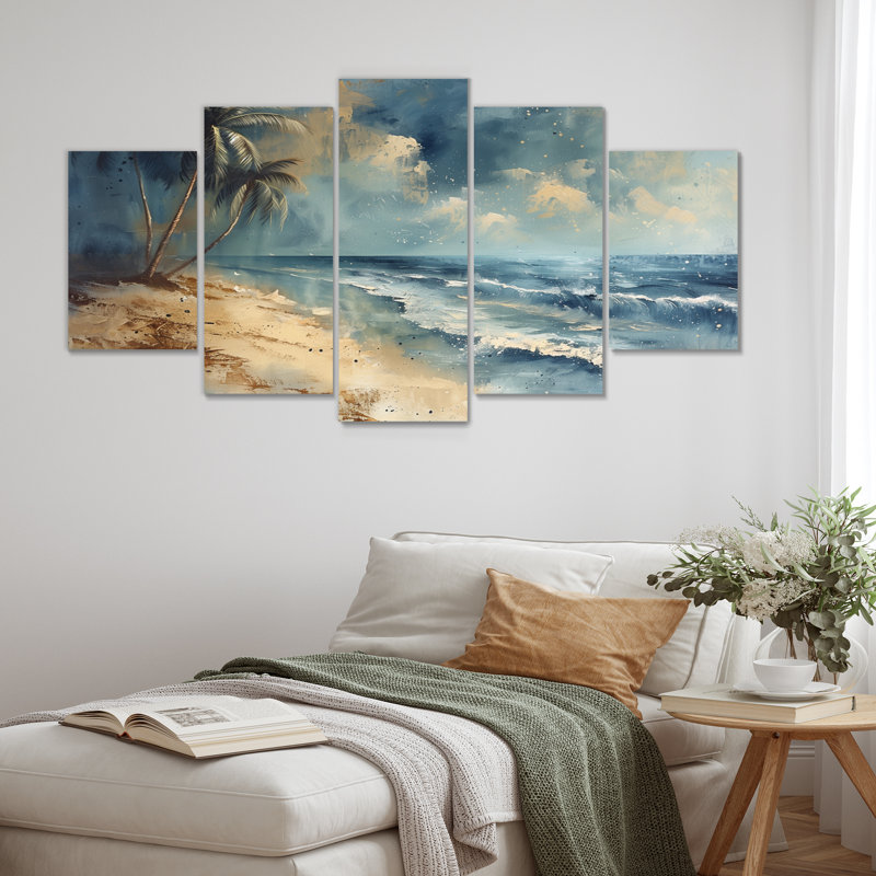 Ensemble d'art sur toile Santoro - Palmiers et palmiers