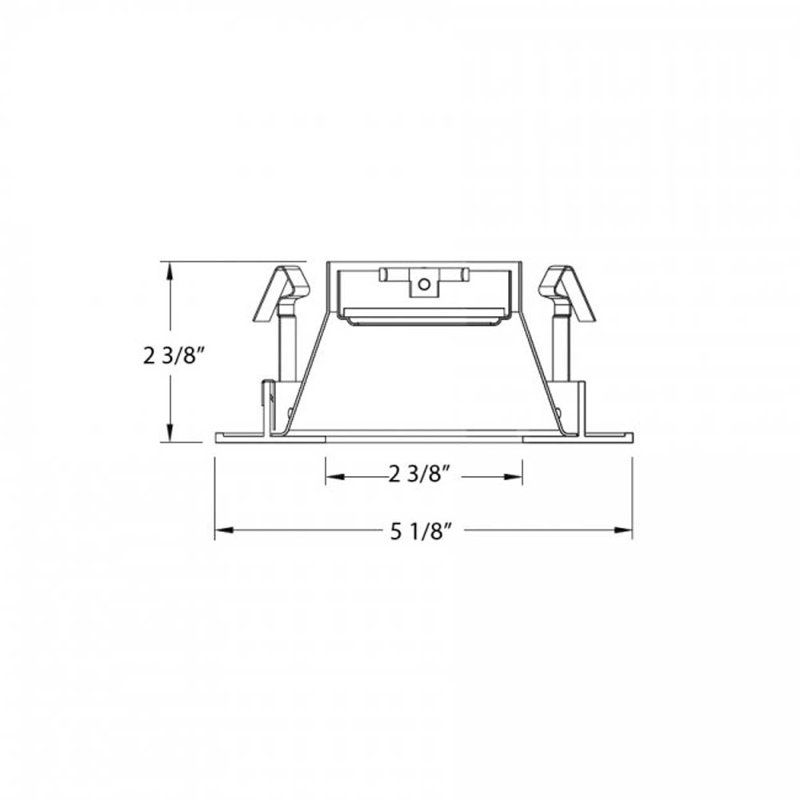2.375" Square Recessed Trim, Brushed Nickel