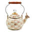 Mocha Check Whistling Tea Kettle