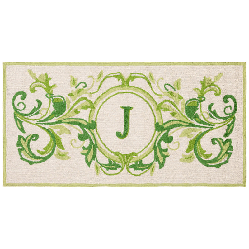 Paillasson Beldegg, J, L 36 po x L 72 po, Beige et vert