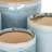 Set Of 4 5/6/7/8" Reactive Finish Planters, Blue