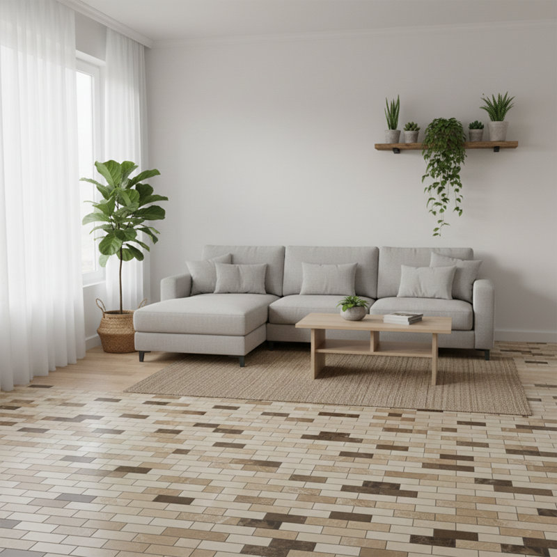 Kingsway 12" x 12" Marble Mosaic Subway Wall & Floor Tile