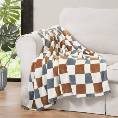 Jessica Simpson Emery Checkerboard Blankets