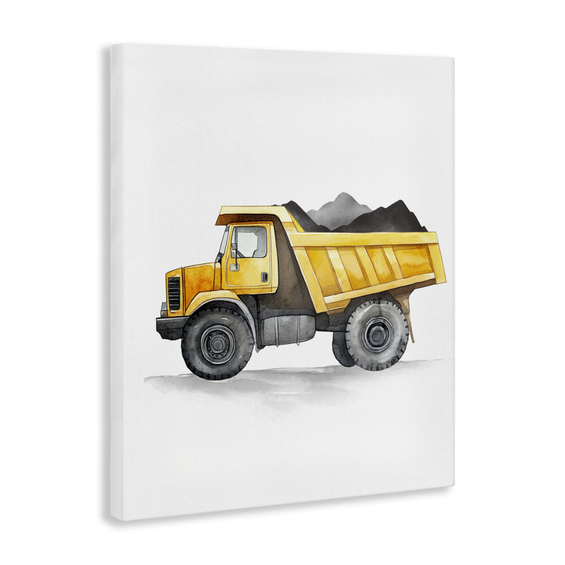 Toile de camion de travail, conception par Christine Simpson Art, H 20 po x l 16 po
