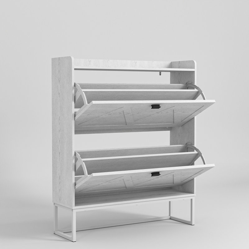 12 Pair Flip Down Shoe Storage