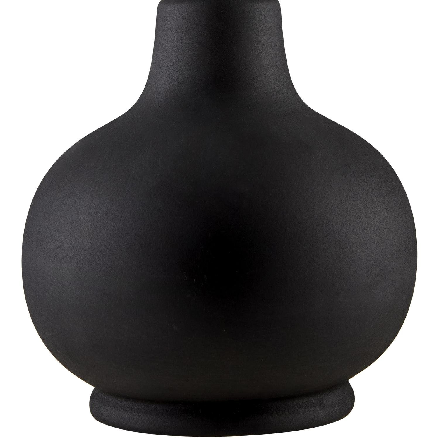 Momsen Scallop Shade Matte Lamp, Black, Natural, 13"H x 8"W x 8"D