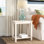 Nerseh Solid Wood Top End Table with Storage