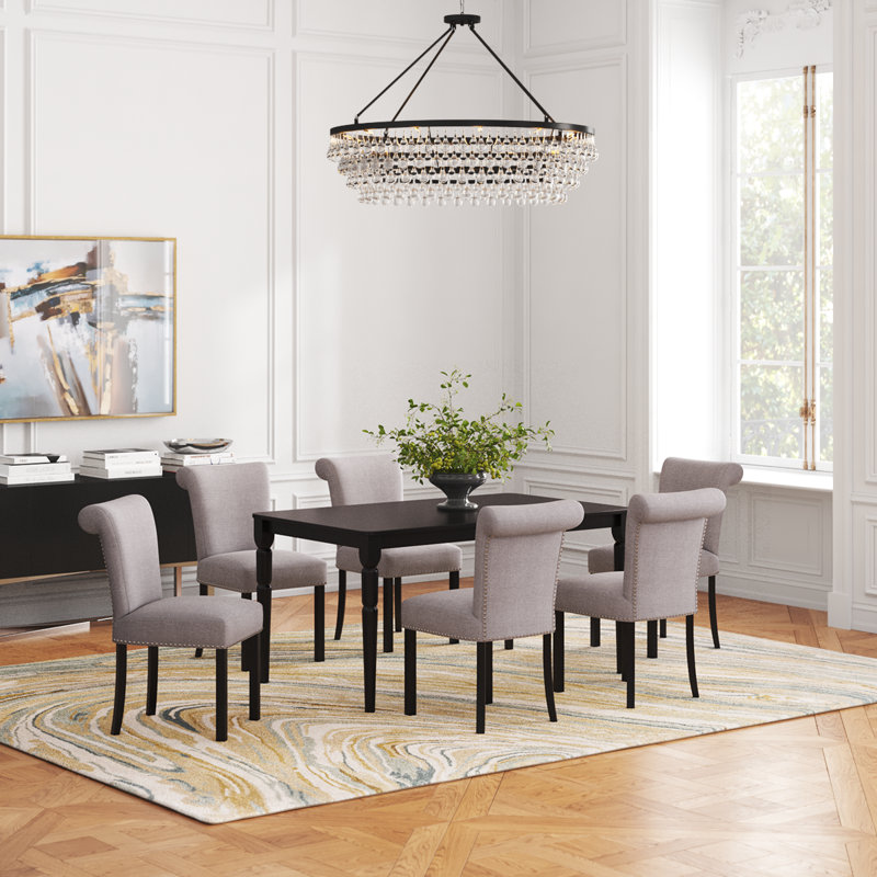 Ensemble de salle à manger Ozias, 7 (1 table + 6 chaises)