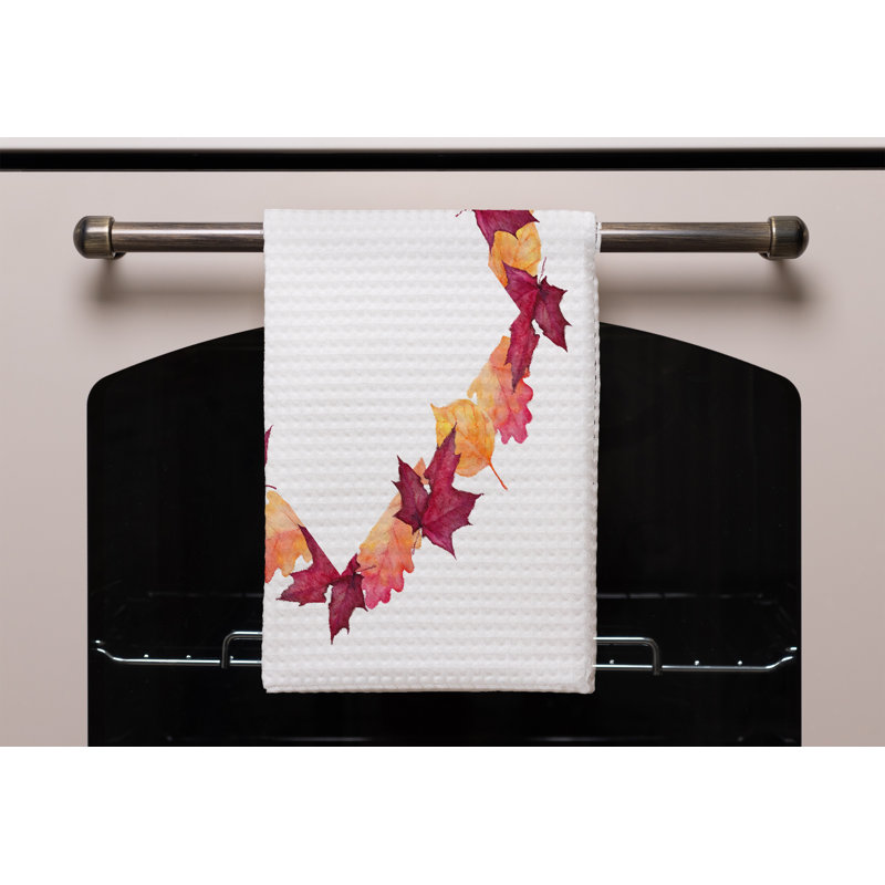 Cotton Floral Waffle Tea Towel Kitchen Towel