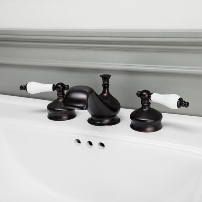 2-handle Bathroom Faucet with Drain Assembly