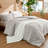 Cozy Winter Collection Bedsure 5 Pieces Cotton Comforter Set with Cotton Waffle Throw Blanket-110189436-110189439