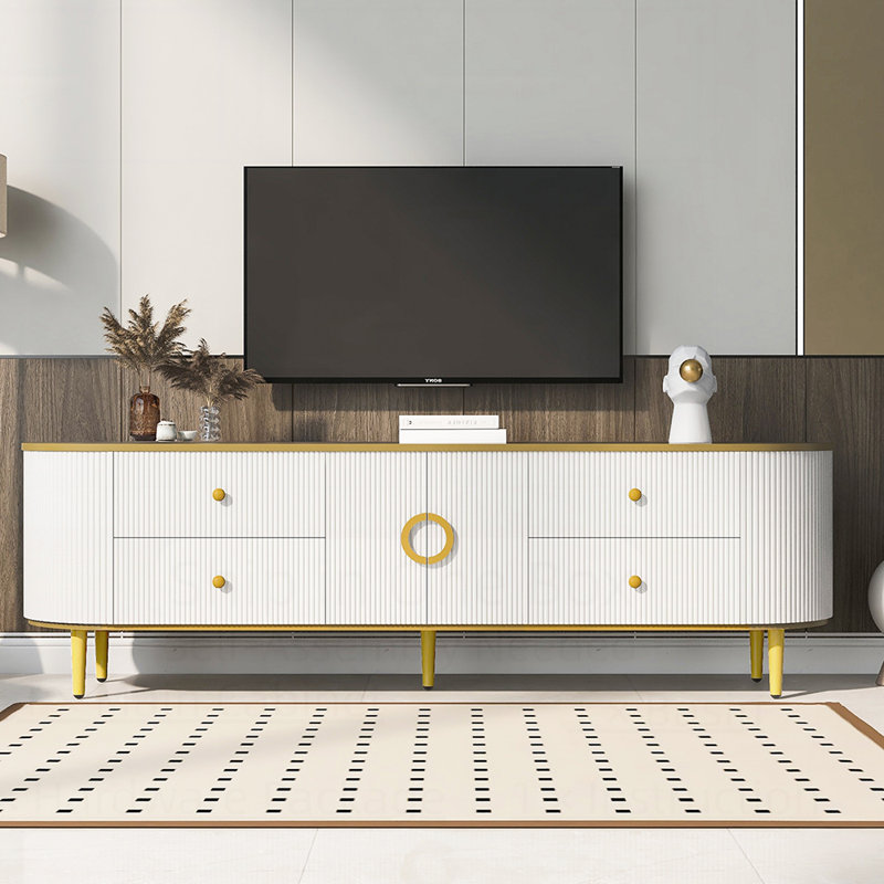 Afjol Unfinished TV Stand for TVs up to 78", White