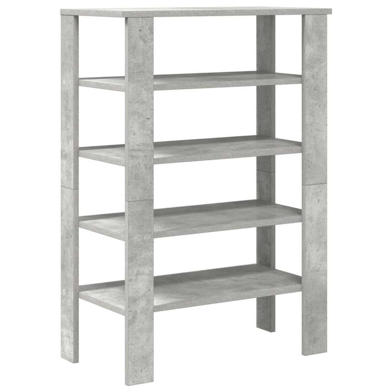 8 Pair Shoe Rack, Concrete Grey