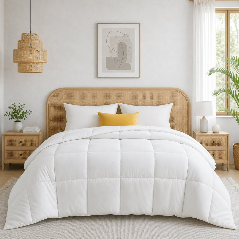 All Season Down Alternative Comforter with Soft Brushed Fabric, Twin
