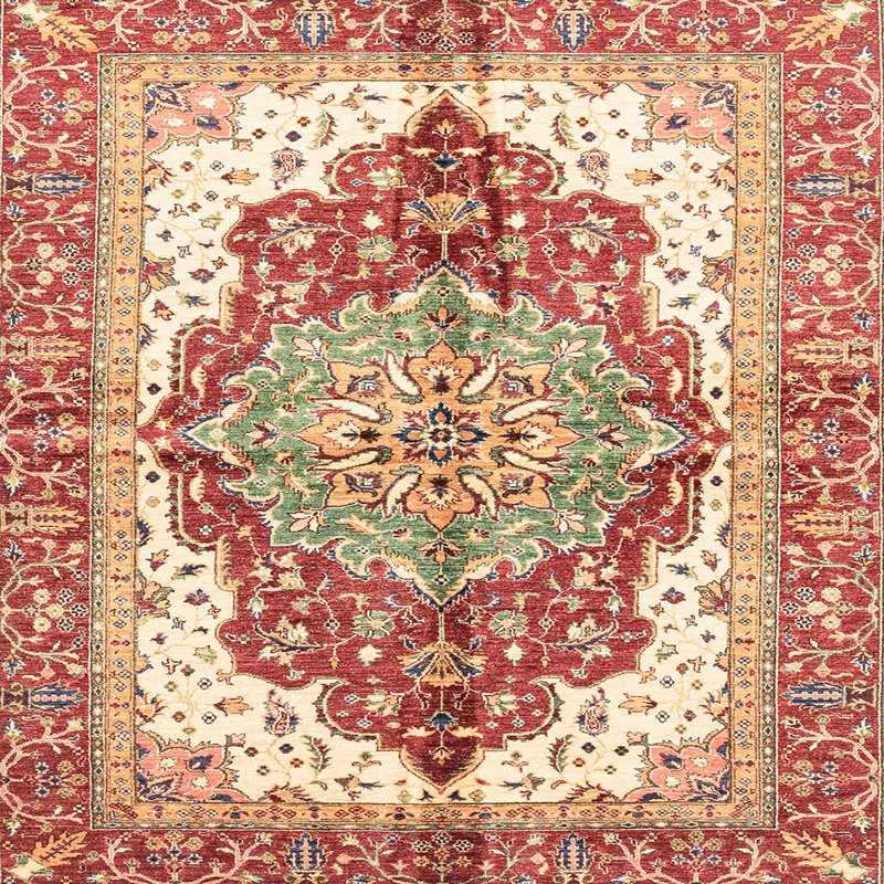 Tapis abstrait moderne 3258, Carré 8 pi