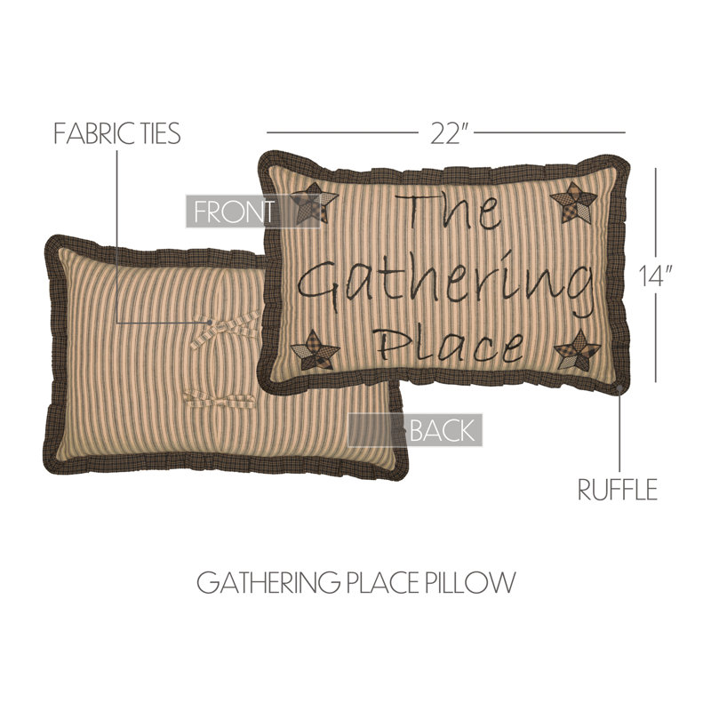Farmhouse Star Gathering Place Pillow 14X22