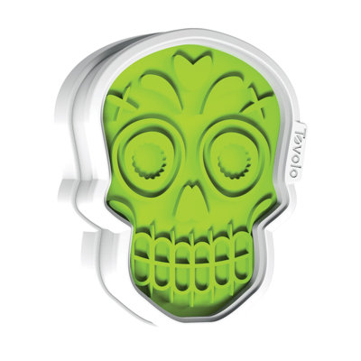 Tovolo Day of the Dead Sugar Skull Cookie Cutter and Stamp Set of 6, Spring Green