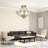 4-Light Brass Lotus Semi-Flush Mount Ceiling Light