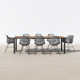Dusti 94'' Rectangular 8 - Person Outdoor Dining Set