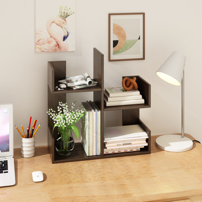 Organisateur de bibliothèque en bambou, support de bureau polyvalent pour bureau à domicile, salle d'étude