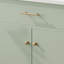 Meuble-lavabo 31 po avec lavabo, armoire de salle de bain avec portes à fermeture en douceur et tablette réglable, conception à profil courbé, pieds en bois d'hévéa, vert-203264799