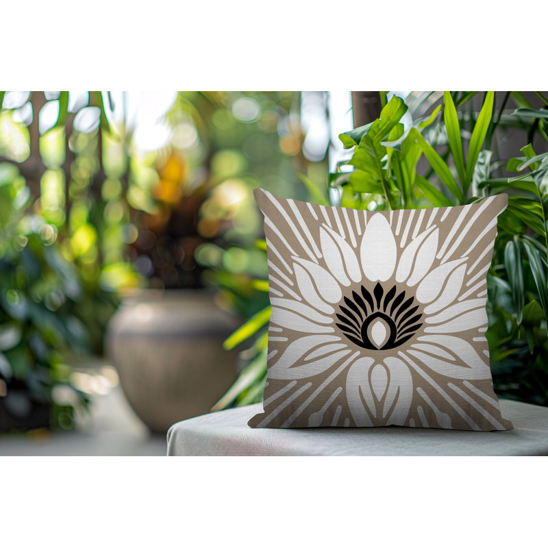 Oreiller carré réversible Carla, Carré 15 po, Beige
