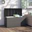 Sol 27 Outdoor 120cm W 350L Water Resistant Plastic Lockable Deck Box in Black