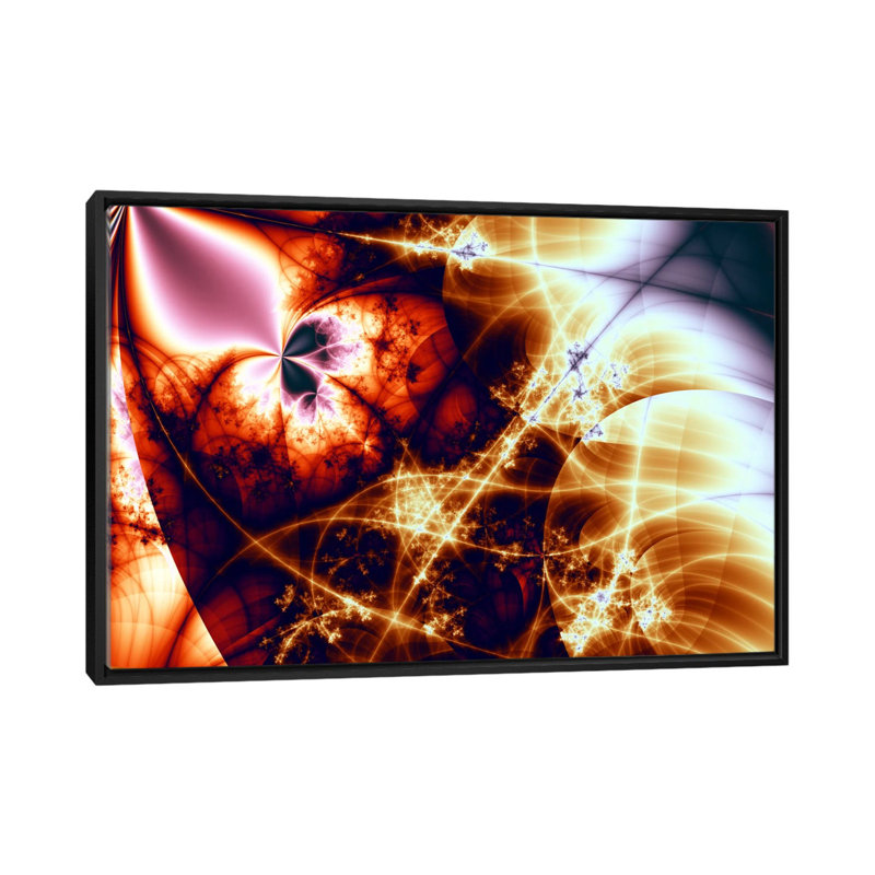 «Digital Electric Charge», impression sur toile, H 18 po x l 26 po x P 1,5 po, Toile avec cadre noir, Pas de tapis
