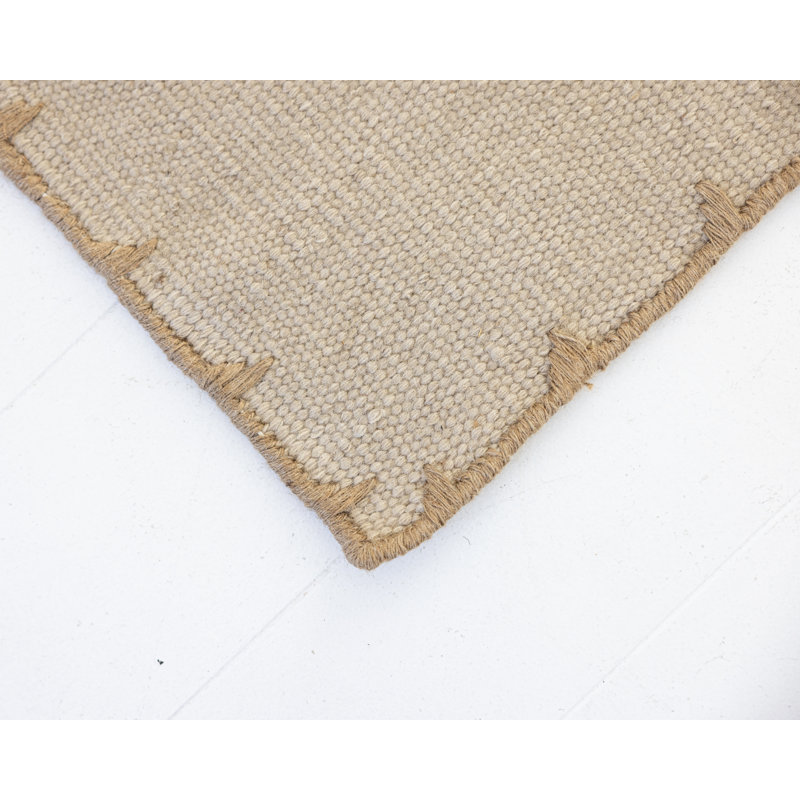 Sag Harbor Flatweave Wool Dhurrie Rug, Rectangle 12' x 15', Beige