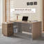Bureau de direction ergonomique moderne en L avec rangement intégré et gestion de l'alimentation-1133375666