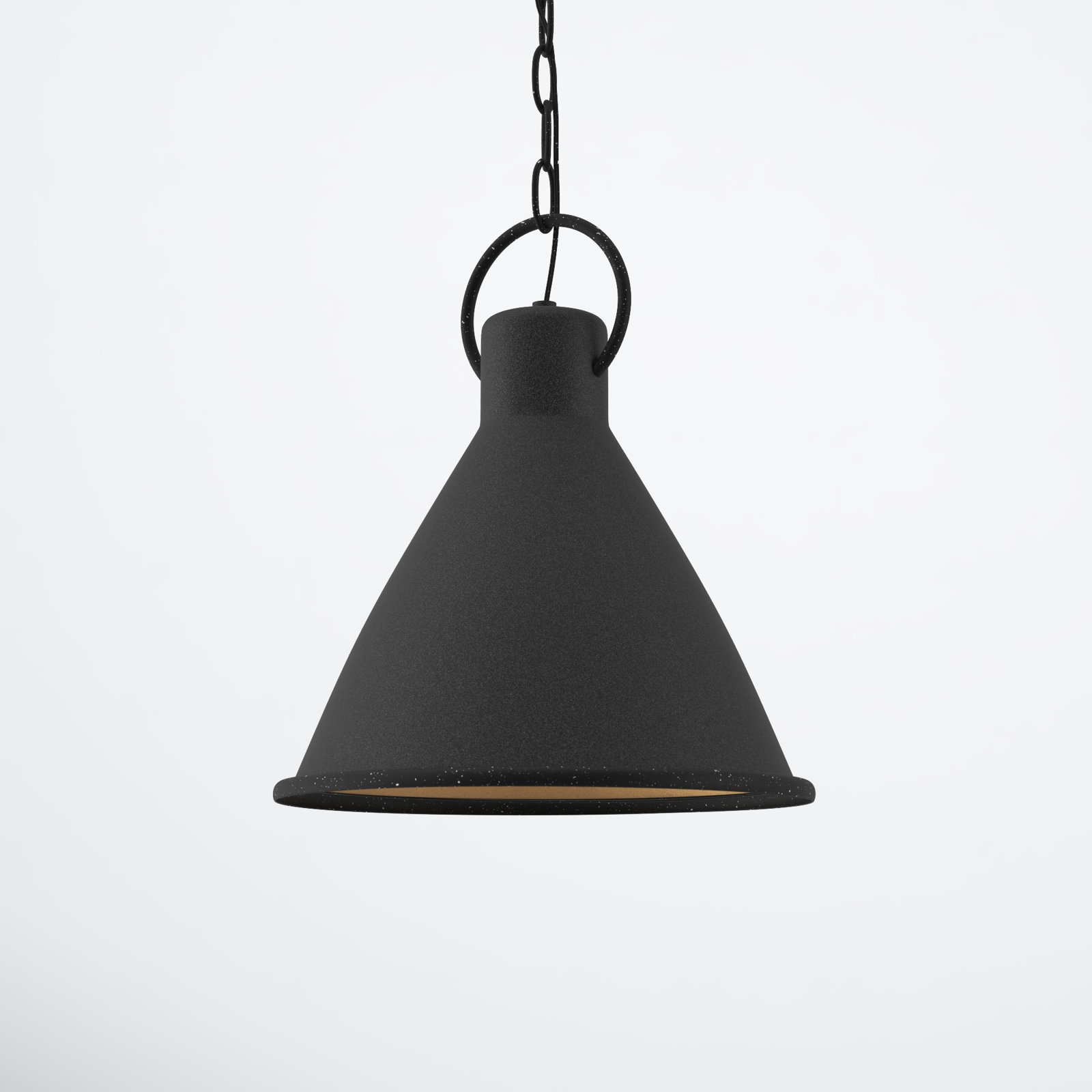 Amara Single Light Metal Dimmable Pendant, 15.5" H x 12.25" W x 12.25" D, Rustic Pewter