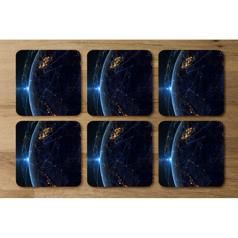 Square 6 Piece Coaster Set