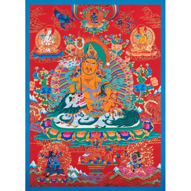 Rouge Dzambala Thangka (Thangka sans brocart)