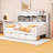 Twin Wooden Daybed with Storage and Hidden Drawers-286347077